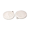 Non-Tarnish 304 Stainless Steel Pendants STAS-A074-03E-P-3