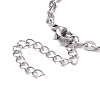 304 Stainless Steel Charm Bracelet for Women BJEW-F436-RG-7
