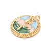 Brass Enamel Pendants KK-S502-07G-2