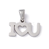 Valentine's Day 304 Stainless Steel Charms STAS-G284-11P-1