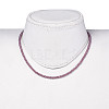 Faceted Rondelle Glass Beaded Necklaces NJEW-JN02568-06-4