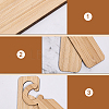 40Pcs 4 Style Blank Wood Plant Labels AJEW-CA0003-79-5