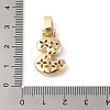 Brass Micro Pave Cubic Zirconia Pendants ZIRC-P121-01G-S-3