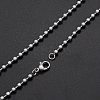 Unisex 304 Stainless Steel Ball Chain Necklaces NJEW-T012-05-46-S-1