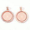 Alloy Pendant Cabochon Settings PALLOY-S107-005RG-RS-2