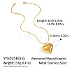 304 Stainless Steel Heart Pendant Necklaces for Women DZ5529-1-1