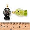 Handmade Dichroic Foil Lampwork Pendants DICH-G001-01G-3