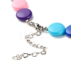 Acrylic Flat Round Beaded Necklace for Women NJEW-JN03795-5