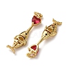 Brass Pave Cubic Zirconia Pendants KK-A271-05G-01-2