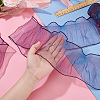 Mermaid Color Polyester Pleated Lace Trim Ribbon DIY-WH0401-58B-3