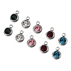 20Pcs 303 Stainless Steel Rhinestone Charms STAS-YW0001-17-3