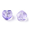 Transparent Spray Painted Glass Beads GLAA-R211-02-B01-2