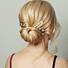 12Pcs 3 Colors Alloy Hair Forks Findings AJEW-GO0001-50-7