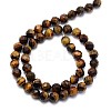 Natural Grade AB Yellow Tiger Eye Round Beads Strands G-O047-10-8mm-2