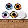 Printed Transparent Glass Cabochons GL-CBAA22A-02-3