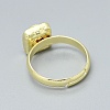 Adjustable Natural Gemstone Finger Rings RJEW-L089-09M-4