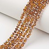 Electroplate Transparent Glass Beads Strands EGLA-A034-T6mm-N16-1
