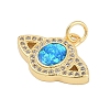Brass Micro Pave Cubic Zirconia Pendants KK-I723-42G-2