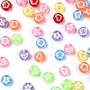 Transparent Spray Painted Acrylic Beads TACR-N018-01-3