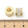 Rack Plating Brass Micro Pave Cubic Zirconia European Beads KK-F866-09G-3