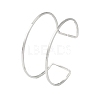 Non-Tarnish 304 Stainless Steel Hollow Open Cuff Bangles for Women BJEW-S155-04P-7