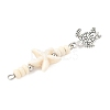 7Pcs 7 Styles Ocean Alloy & Starfish Rondelle Synthetic Turquoise Beaded Big Pendants PALLOY-JF04012-5