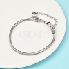Tarnish Resistant 304 Stainless Steel European Round Snake Chains Bracelets STAS-J015-05-2