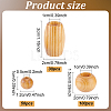 3 Styles Wood Beads WOOD-AN0001-02-2