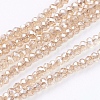 Electroplate Glass Beads Strands EGLA-J025-F16-1