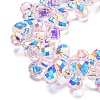 Electroplate Transparent Glass Beads Strands EGLA-P052-01A-AB08-3