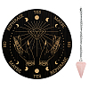 AHADEMAKER 1Pc Cone/Spike/Pendulum Natural Rose Quartz Stone Pendants DIY-GA0004-32K-1