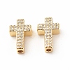 Rack Plating Brass Cubic Zirconia Beads LS-KK-B051-06G-01-1