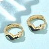 Brass Micro Pave Clear Cubic Zirconia Hoop Earrings EJEW-A132-12G-3