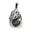 Natural Labradorite Teardrop Pendants G-G112-03P-09-1