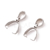 Non-Tarnish 201 Stainless Steel Pendant Pinch Bails STAS-P223-16P-C-2