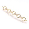 Brass Micro Pave Cubic Zirconia Links X-ZIRC-E124-31G-1