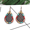 Bohemian Style Alloy Dangle Earrings EJEW-F238-25-4