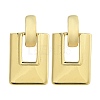 Brass Rectangle Stud Earrings EJEW-K293-11G-1