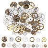 SUNNYCLUE 102Pcs 17 Style Tibetan Style Alloy Steampunk Charms Sets TIBEP-SC0002-44-1