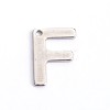 304 Stainless Steel Letter Charms STAS-O072-F-1