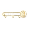 Virgin Mary Brass Safety Pins Brooch Findings KK-E802-41B-G-1