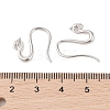 925 Sterling Silver Hoop Earrings Findings STER-B004-15P-3