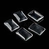 Transparent Rectangle Glass Cabochons X-GGLA-R025-33x23-4