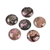 Natural Rhodonite Cabochons G-H1596-FR-25mm-13-1
