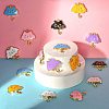 30Pcs 6 Colors Alloy Enamel Pendants ENAM-CJ0002-65-6