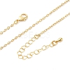 Brass Textured Cable Chain Necklaces MAK-L045-06G-4