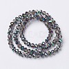 Electroplate Transparent Glass Beads Strands EGLA-A034-T8mm-Q13-2
