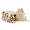 20Pcs Rectangle Polyester Imitation Burlap Packing Pouches Drawstring Bags ABAG-TA0001-96A-2