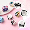7Pcs 7 Styles Opaque Acrylic Beads ACRC-FS0001-04-3