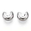 Non-Tarnish 304 Stainless Steel Crimp Beads Covers STAS-S117-011D-2